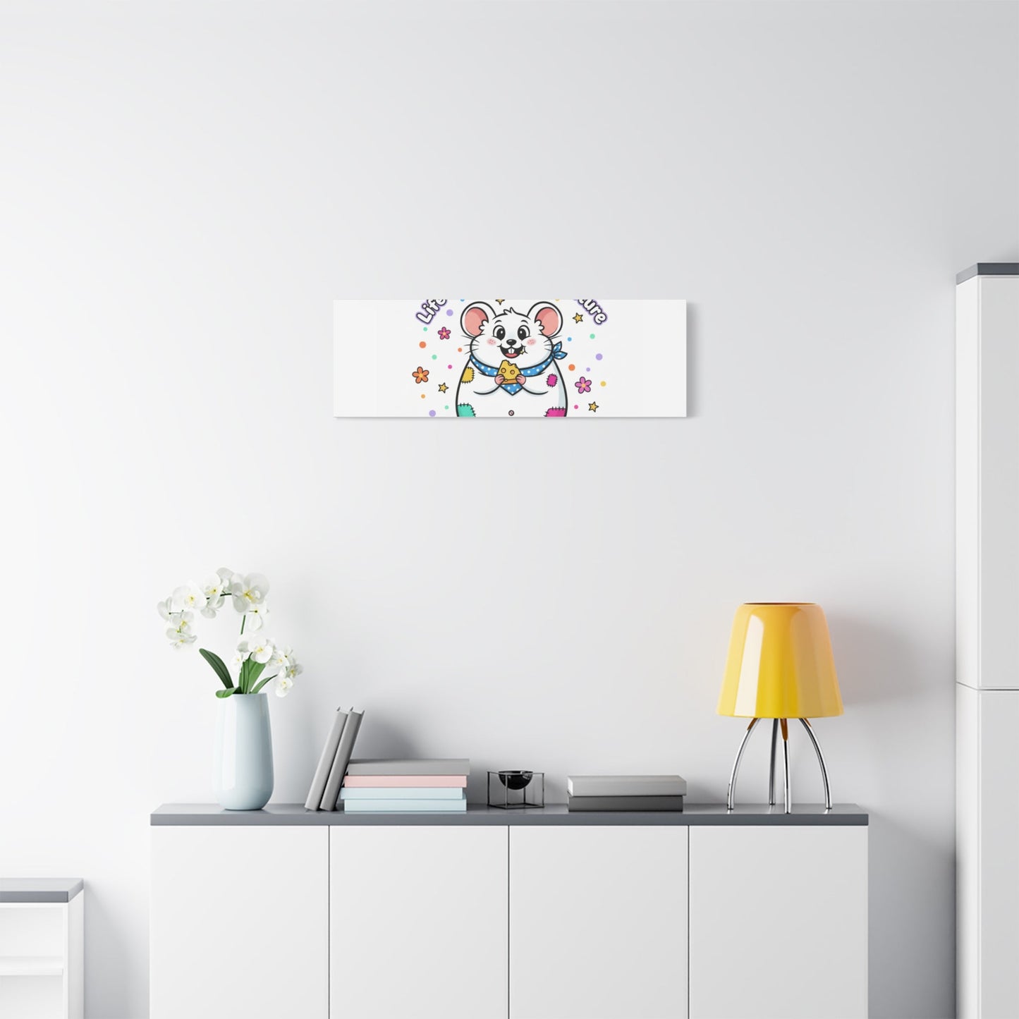 Life's a Cheese Adventure Canvas | Rodent-Core rat art print