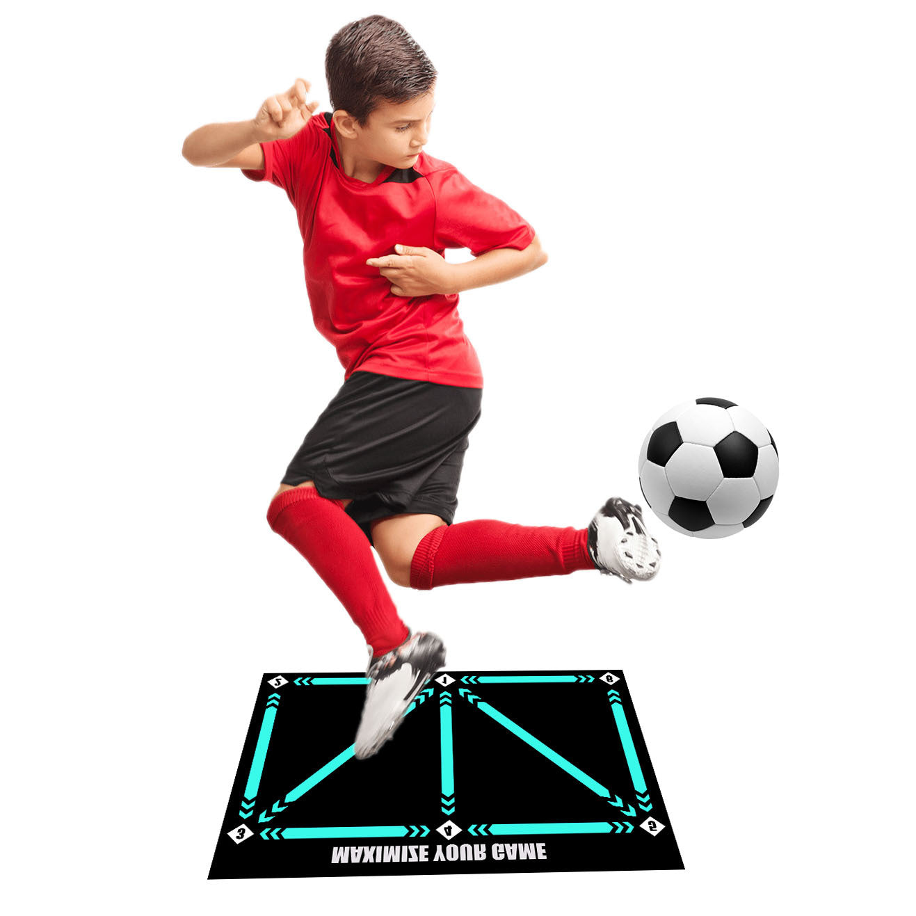 Ball Sensation Training Football Training Mat Anti slip and Wear resistant Rubber Mat Skills Enhancement Indoor Practice Mat