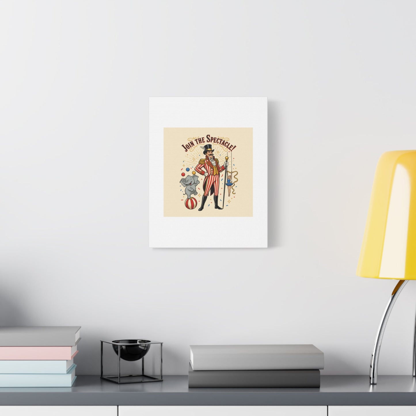 Join the Spectacle Circus Art Print | Matte Canvas, Stretched, Vintage Carnival Design
