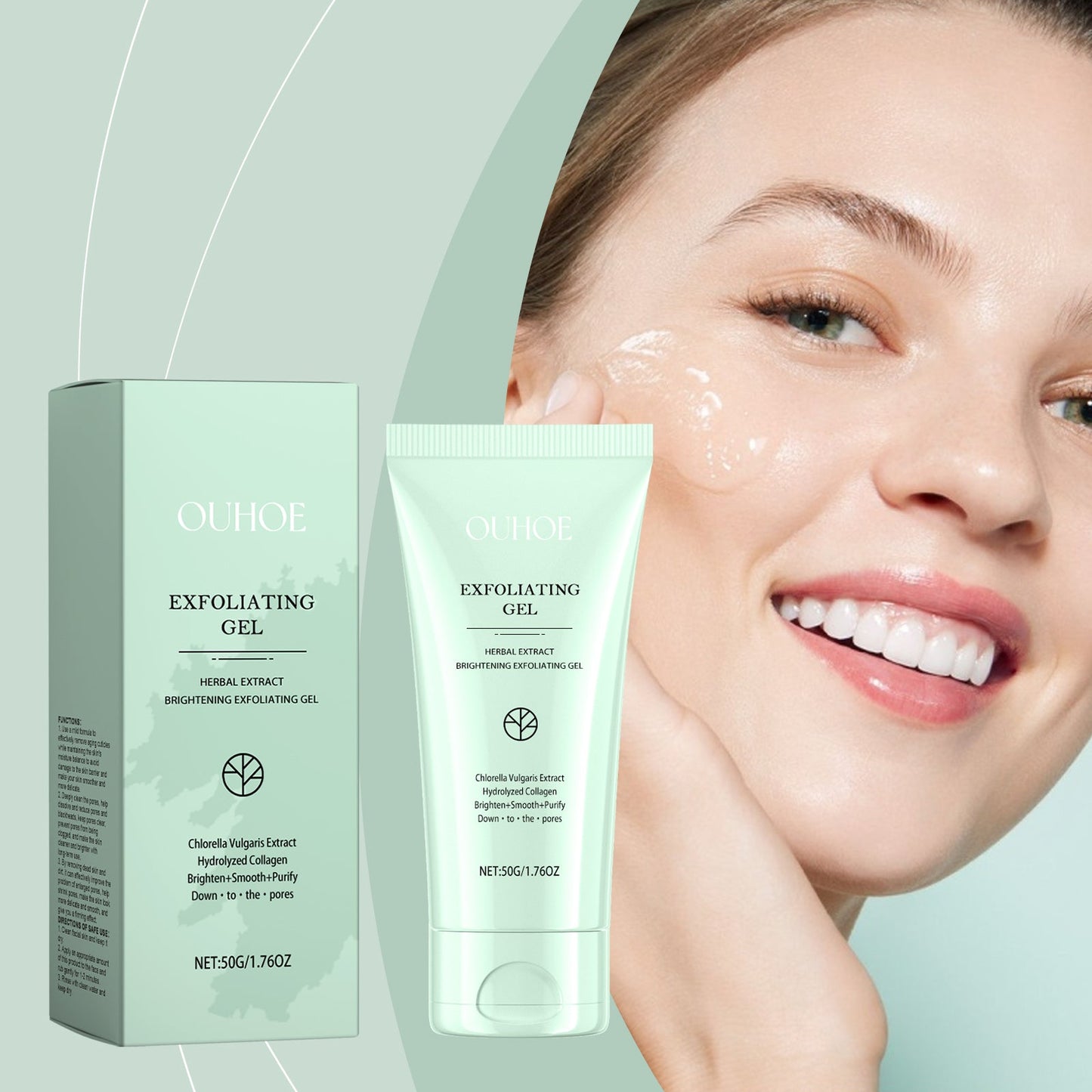 Herbal Cleansing Gel For Gentle Skin Care, Cleansing, Hydrating And Pore Narrowing Facial Treatment