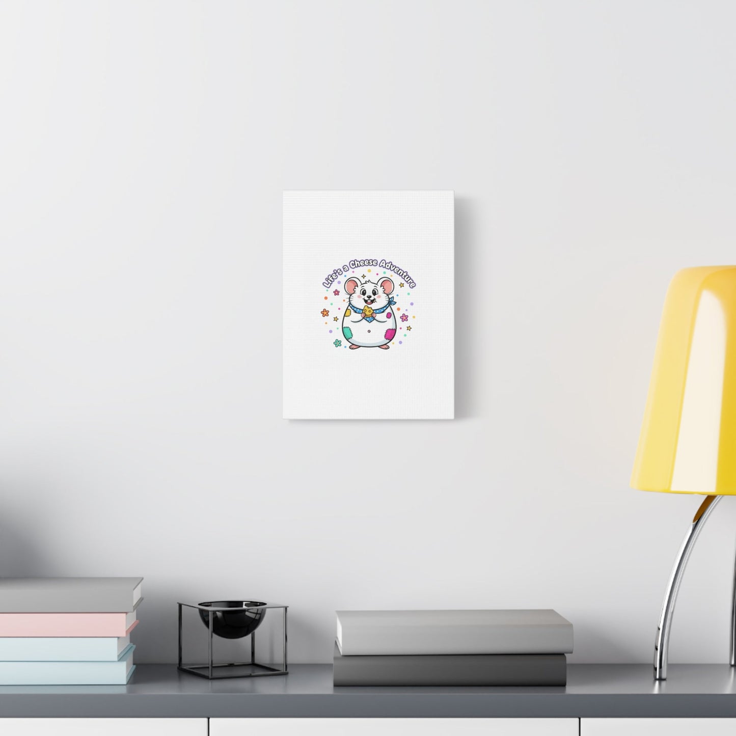 Life's a Cheese Adventure Canvas | Rodent-Core rat art print