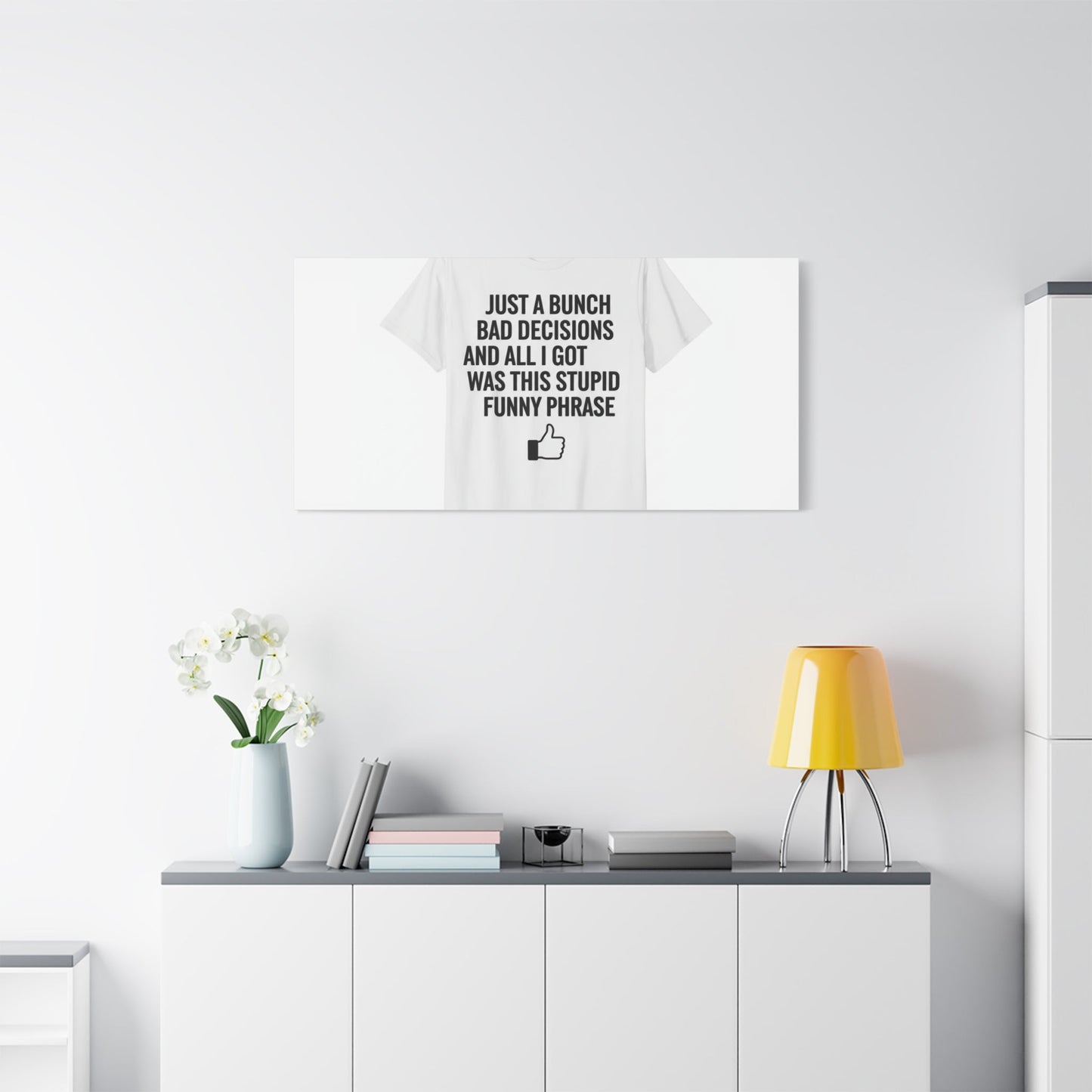 self-deprecating quote Canvas | sarcastic introvert wall art, anxiety humor