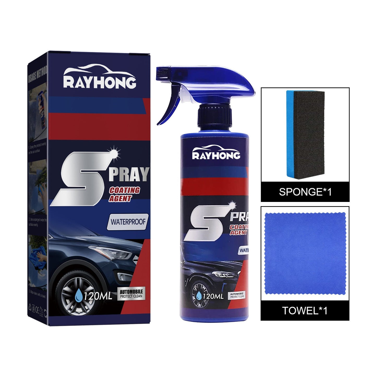 Car Coating Agent Spray, Car Paint Maintenance Paint Decontamination Brightening Nano Coating Spray Coating Agent