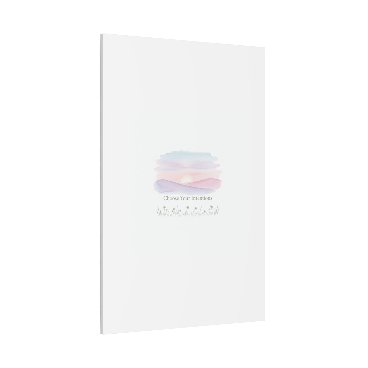 Choose Your Intentions Canvas, soft wellness poster, pastel gradient mindfulness art