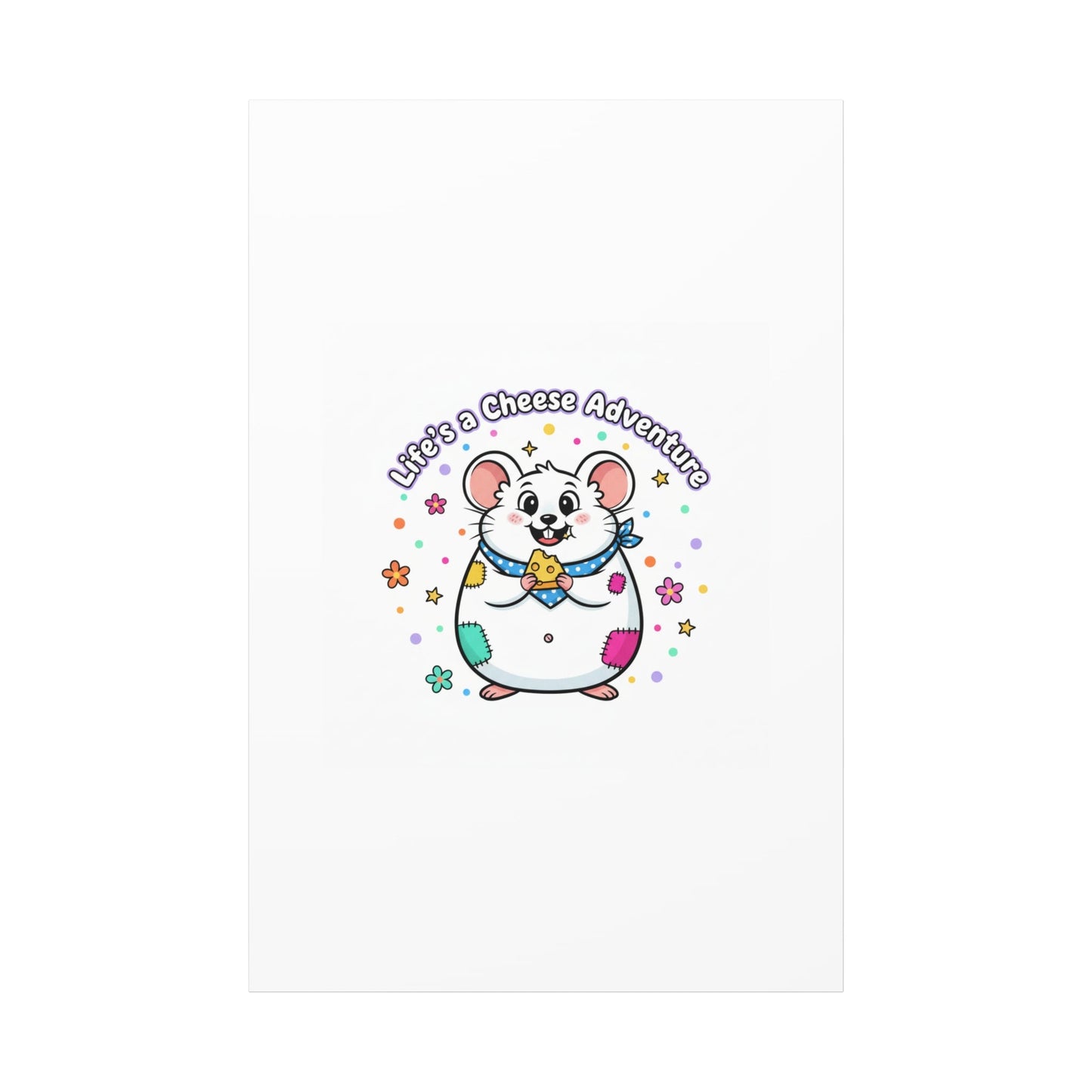 Life's a Cheese Adventure Canvas | Rodent-Core rat art print