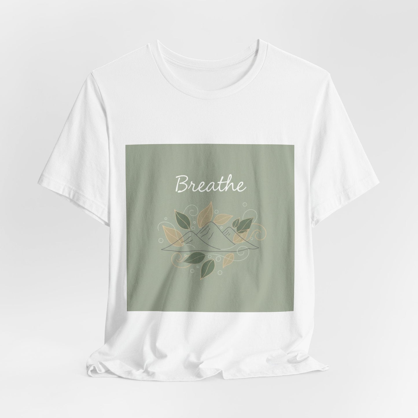 Breathe Leaf Line Tee | nature vibes, calming minimal