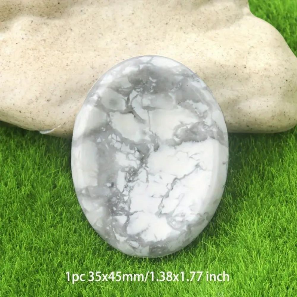 Thumb Worry Stones Oval Massage Quartz Healing Crystal Chakra Energy Therapy Meditation Spiritual Natural Gemstone Decor