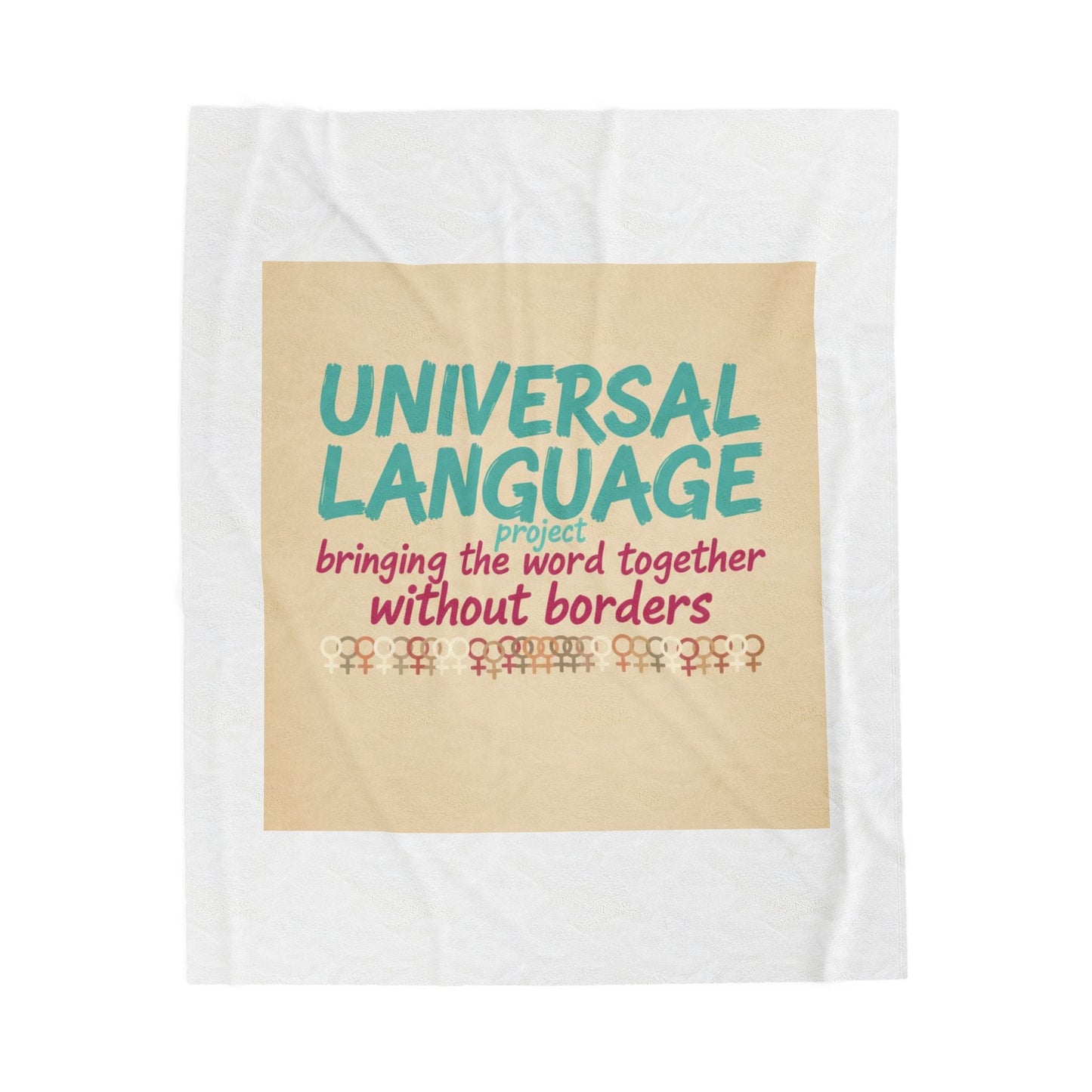 Universal Language Blanket | empowerment slogan, girl power throw