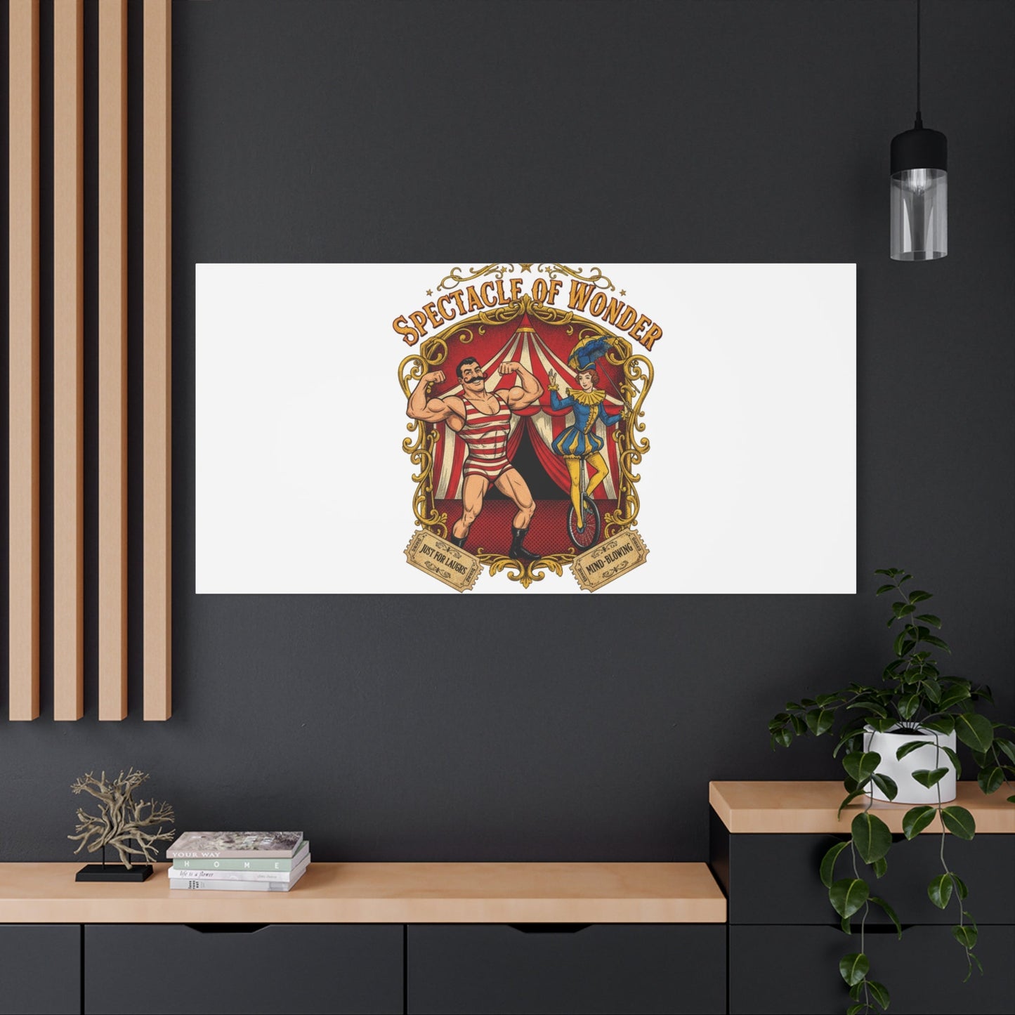 Spectacle of Wonder Circus Art Print, Canvas | Vintage Carnival Design