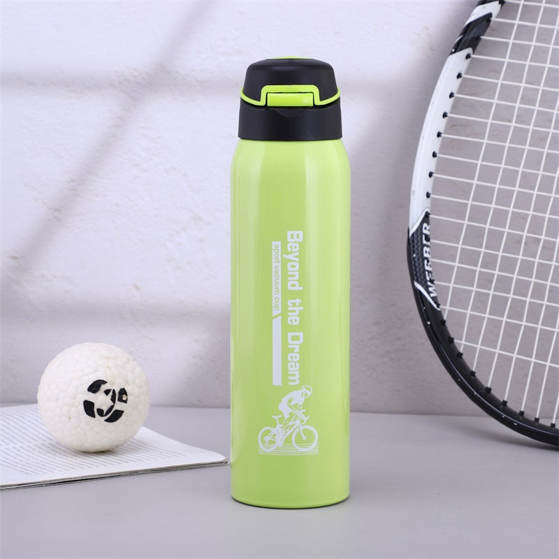 Outdoor sports kettle with handle portable thermos cup anti-fall mountaineering water cup home vacuum cup