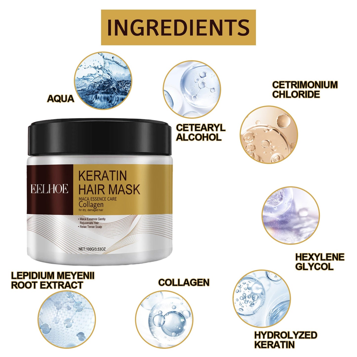 Repair Moisturizing Hair Mask Deep Moisturizing Repair Damaged Hair Dry Split Knot Hair Mask
