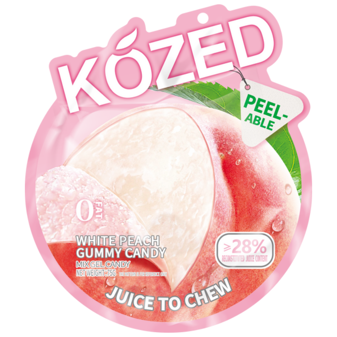 Kozed No Fat Gummy Candy White Peach (2.65oz)