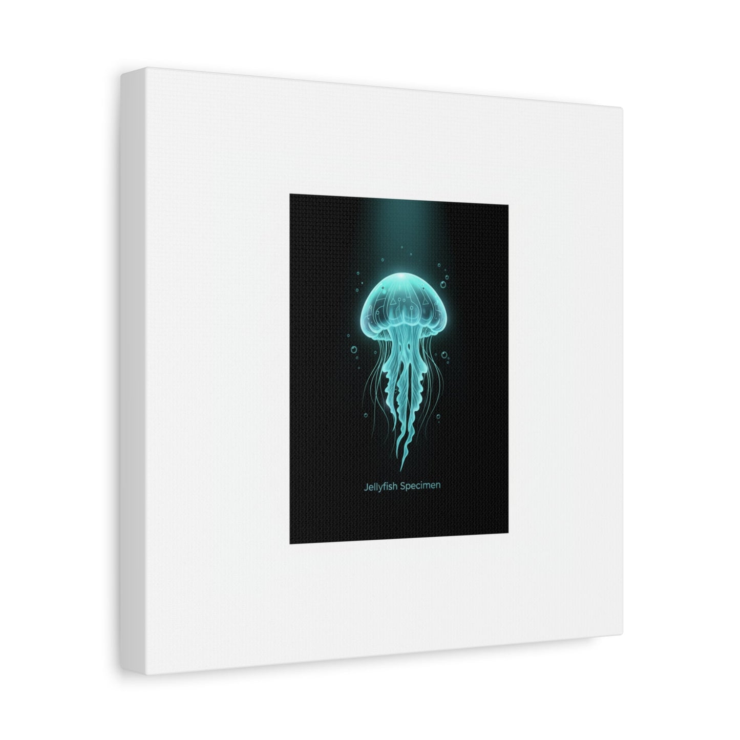 Bioluminescent Jellyfish Art Canvas | Deep Sea Aesthetic, Neon Glow
