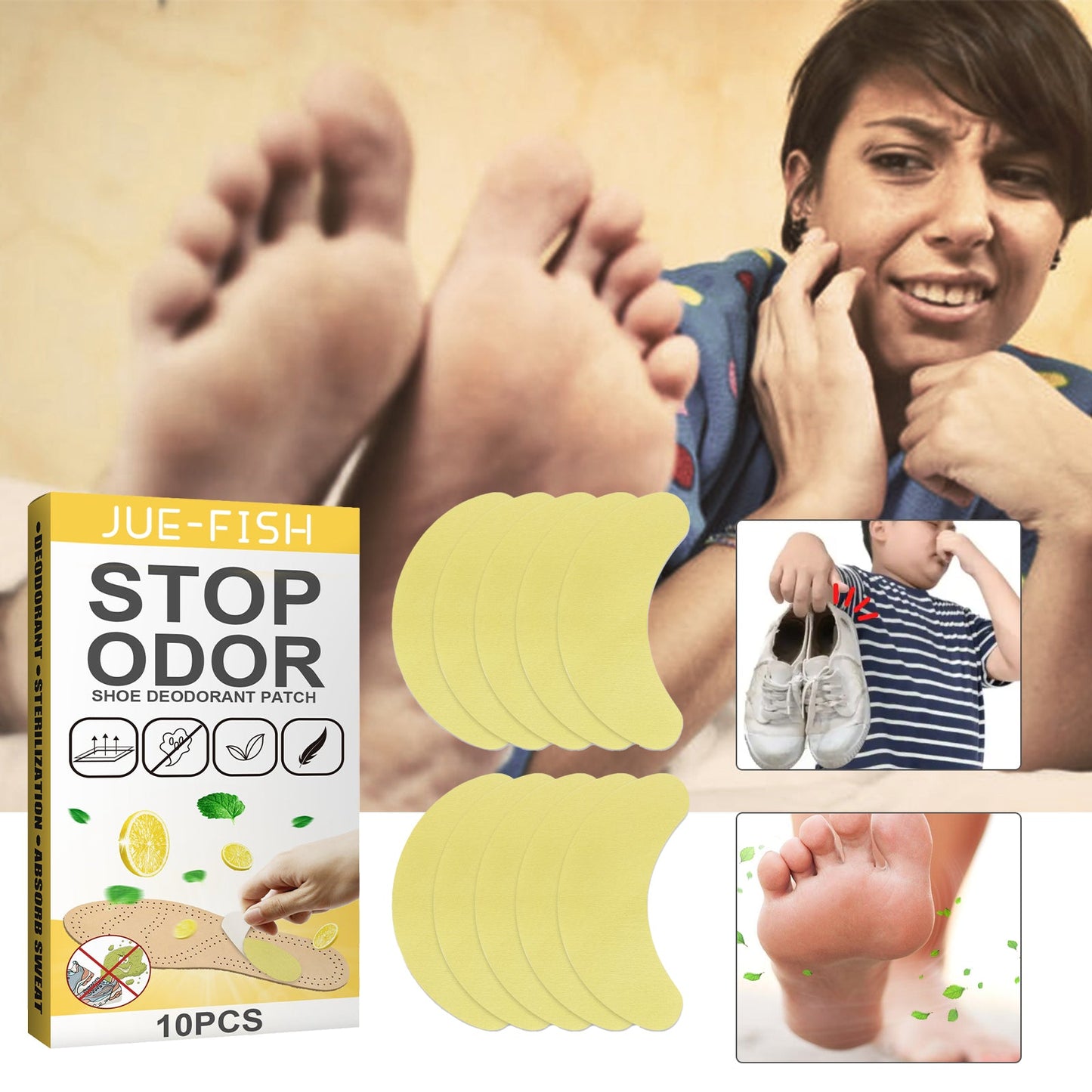 Deodorant Stickers For Shoes, Fresh, Remove Odor And Prevent Foot Odor Foot Sweat Sports Shoes Smelly Insole Sticker
