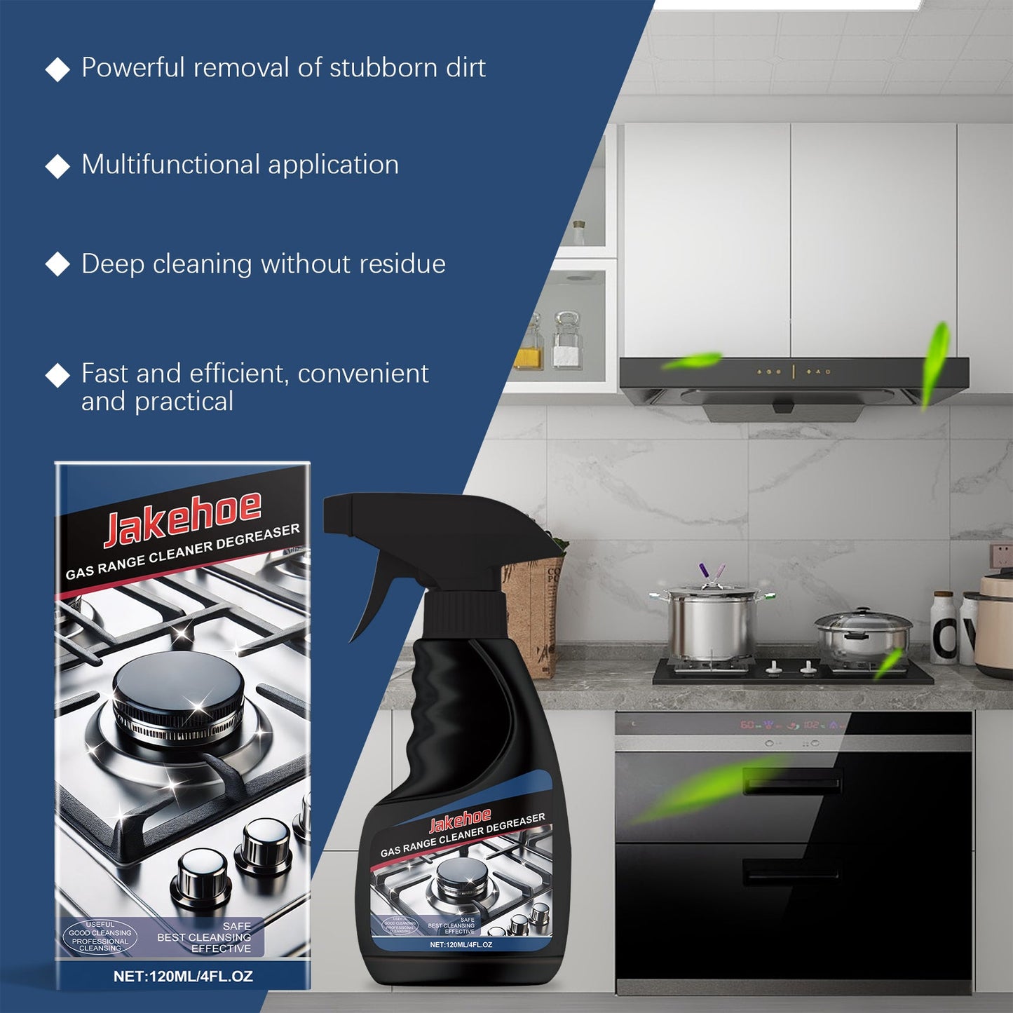 Gas Stove Cleaner Gas Stove Multi-Functional Oil Cleaning Agent Stove Bright And Clean As New