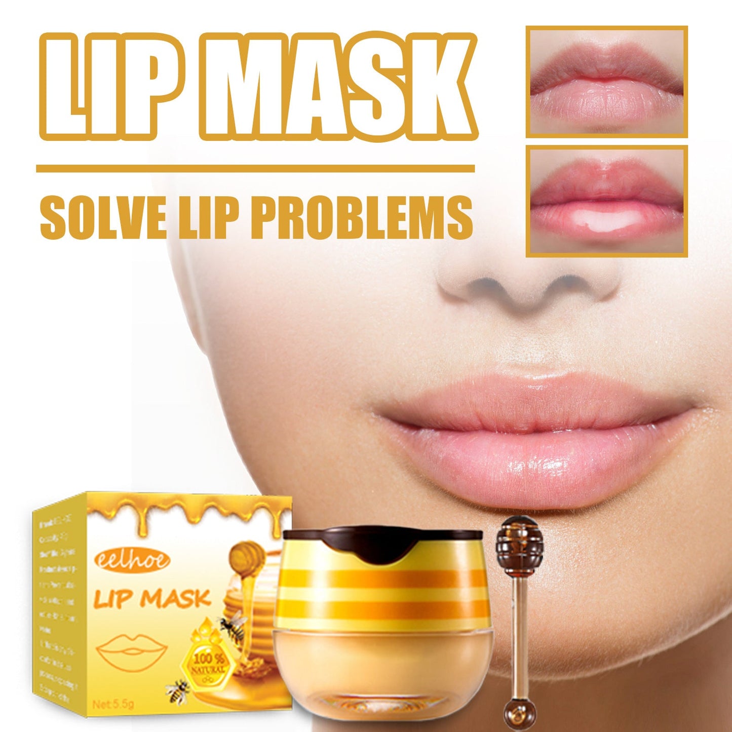 With Lip Brush Natural Honey Lip Film Desalinates Lip Lines Desalinates Lip Color Moisturizes And Moisturizes Lip Film Not Greasy And Easy To Absorb
