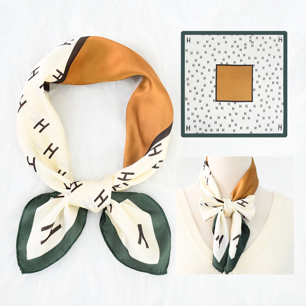 Silk Scarf Women's Sunscreen Beach Imitation Silk Versatile Silk Scarf Neckband