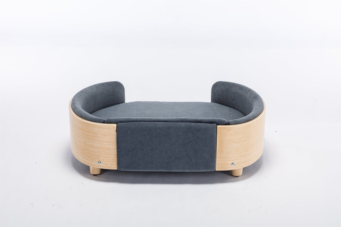 Scandinavian Style Elevated Dog Bed Pet Sofa with Solid Wood Legs and