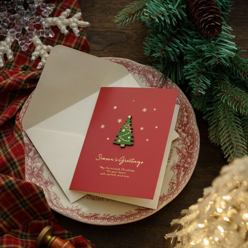 Christmas Retro Christmas Eve Greeting Card