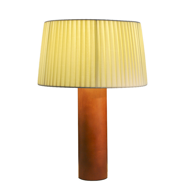 Pleated Table Living Room Study Bedroom Style Korean Style Solid Wood Bedside Lamp
