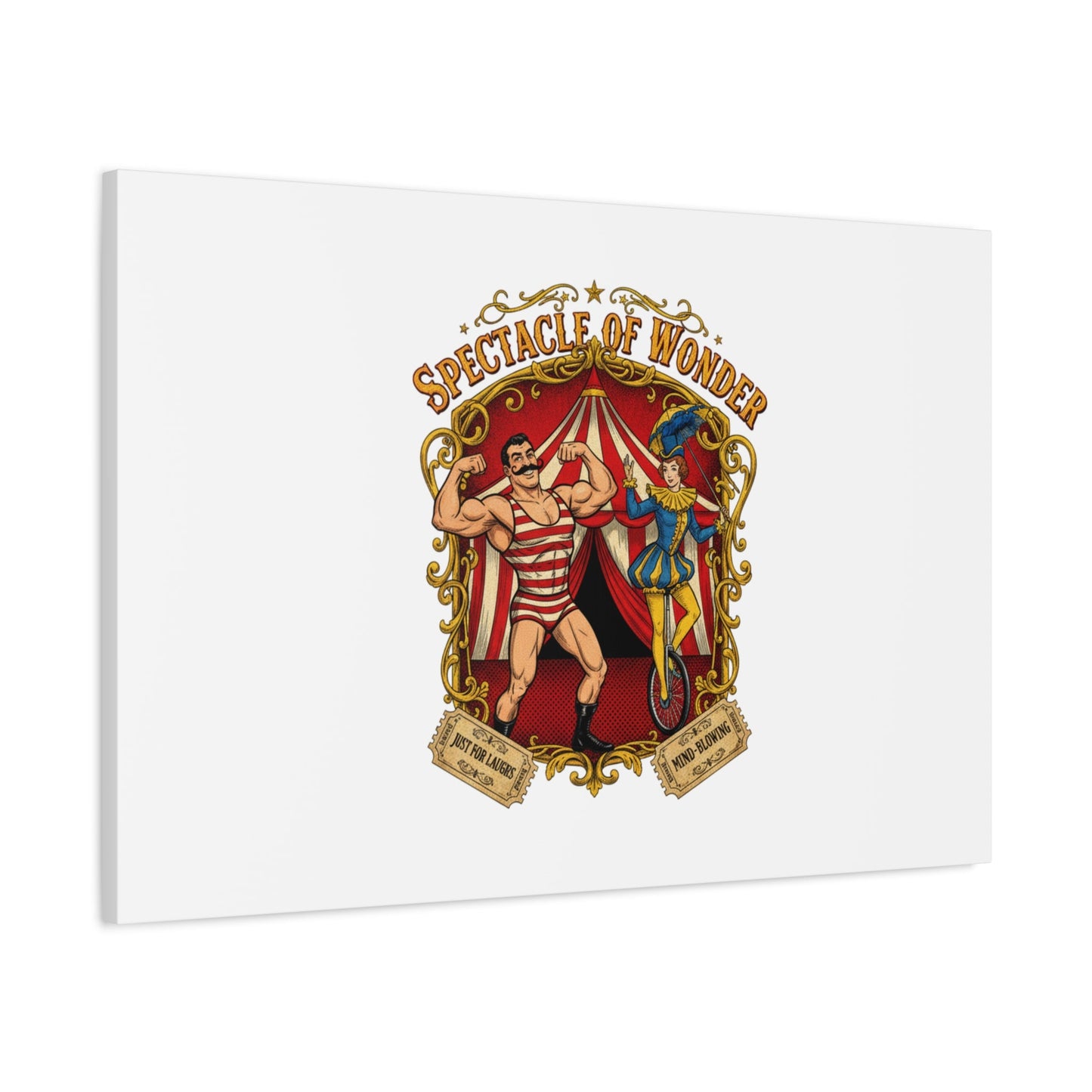 Spectacle of Wonder Circus Art Print, Canvas | Vintage Carnival Design