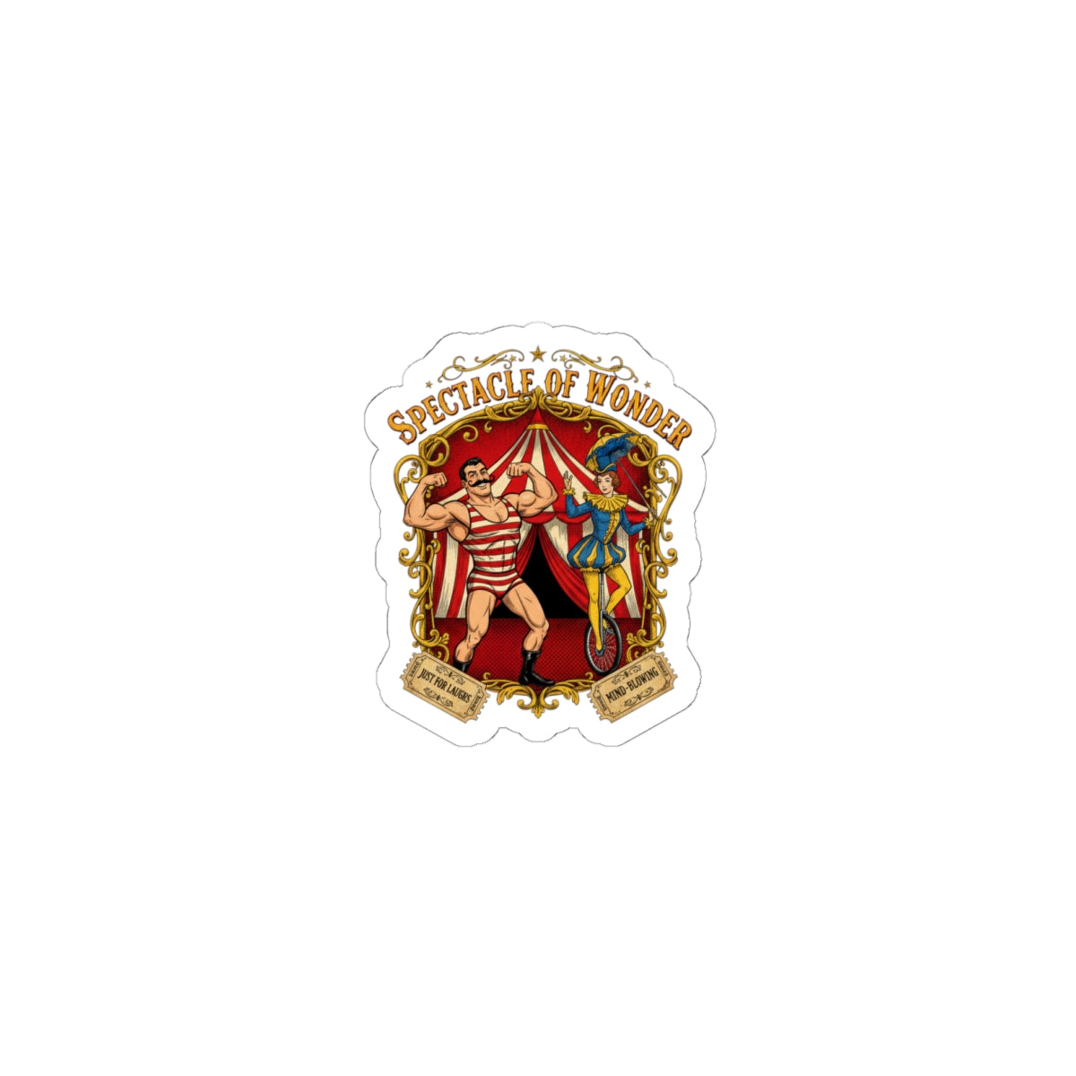 Spectacle of Wonders Circus Sticker | Vintage Carnival Design, Camp Big Top Aesthetic