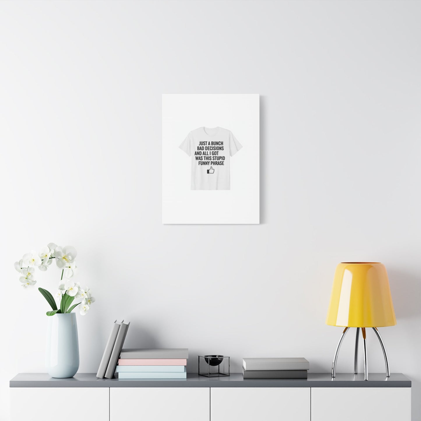 self-deprecating quote Canvas | sarcastic introvert wall art, anxiety humor