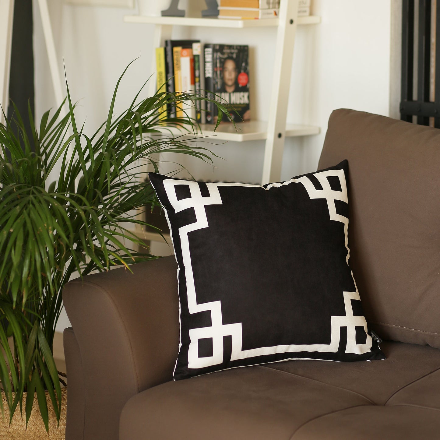 Geometric Black&White Square Decorative Throw Pillow Cover & Insert