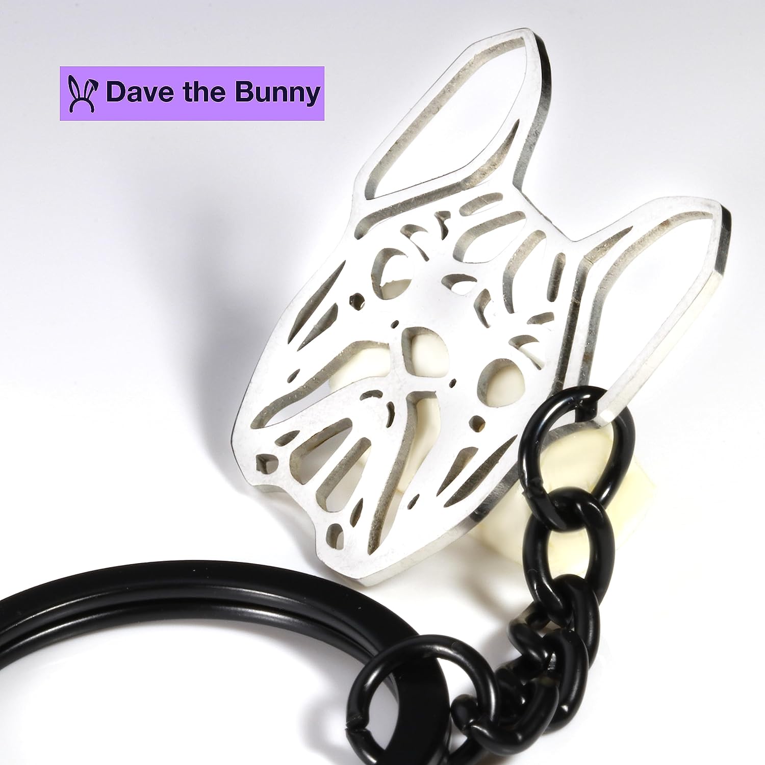 Dave The Bunny French Bulldog Keychain - Frenchie Gifts and French Bulldog Decor of Frenchie Dog - cavamart.com