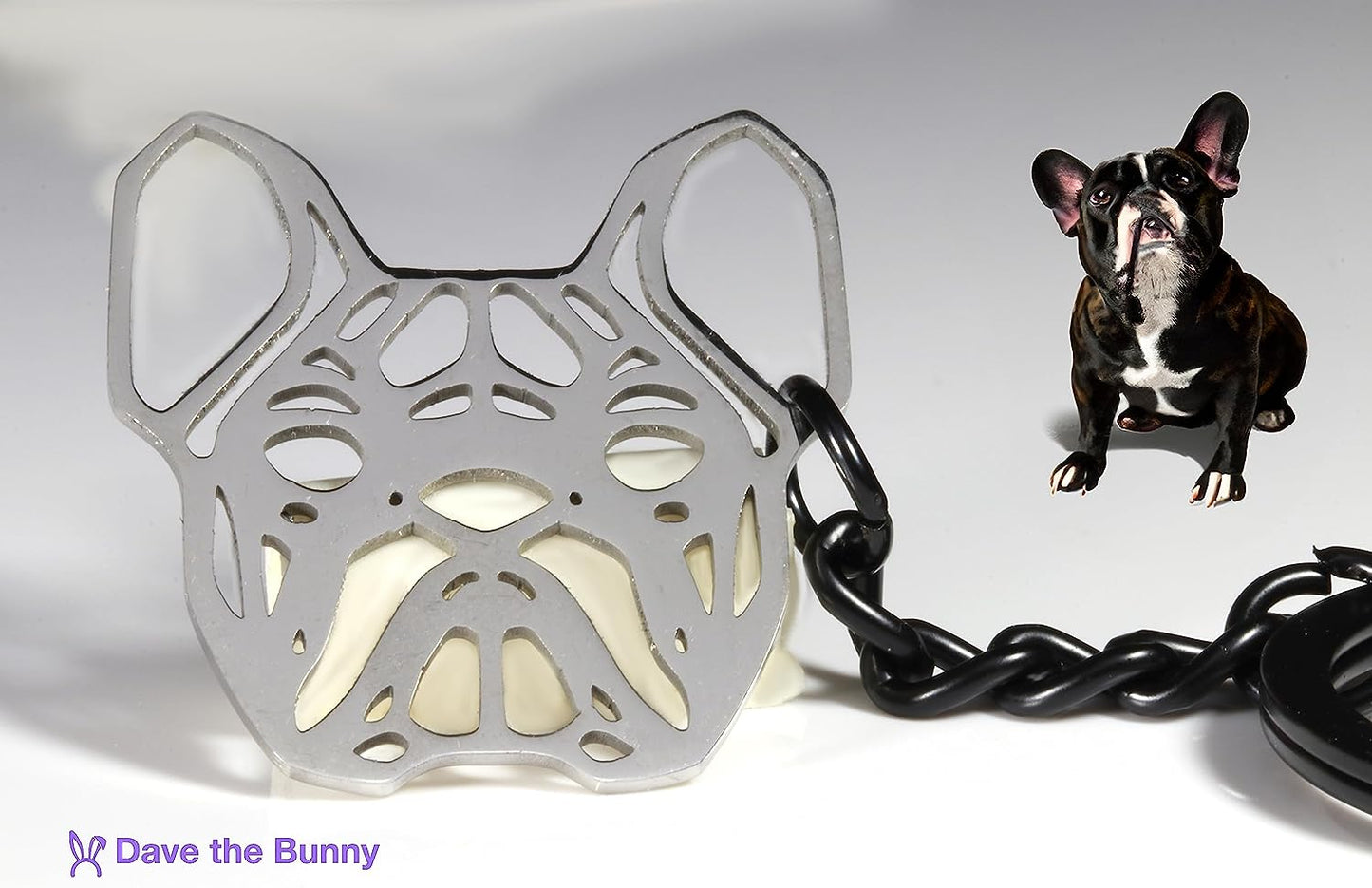 Dave The Bunny French Bulldog Keychain - Frenchie Gifts and French Bulldog Decor of Frenchie Dog - cavamart.com