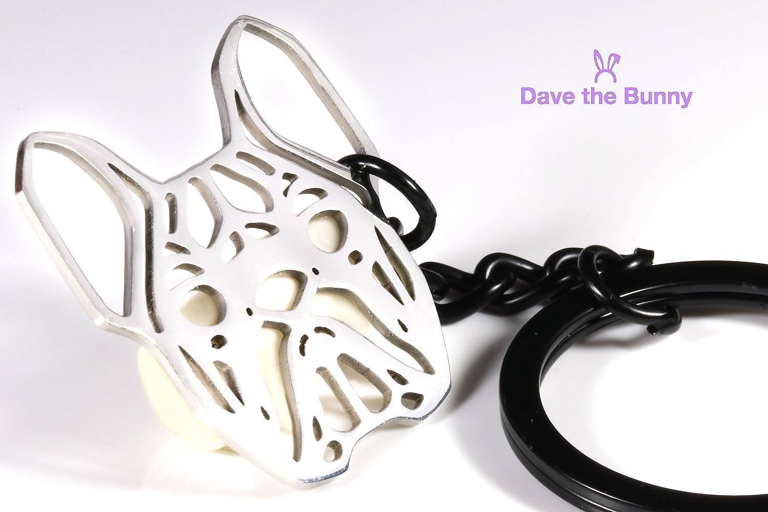 Dave The Bunny French Bulldog Keychain - Frenchie Gifts and French Bulldog Decor of Frenchie Dog - cavamart.com