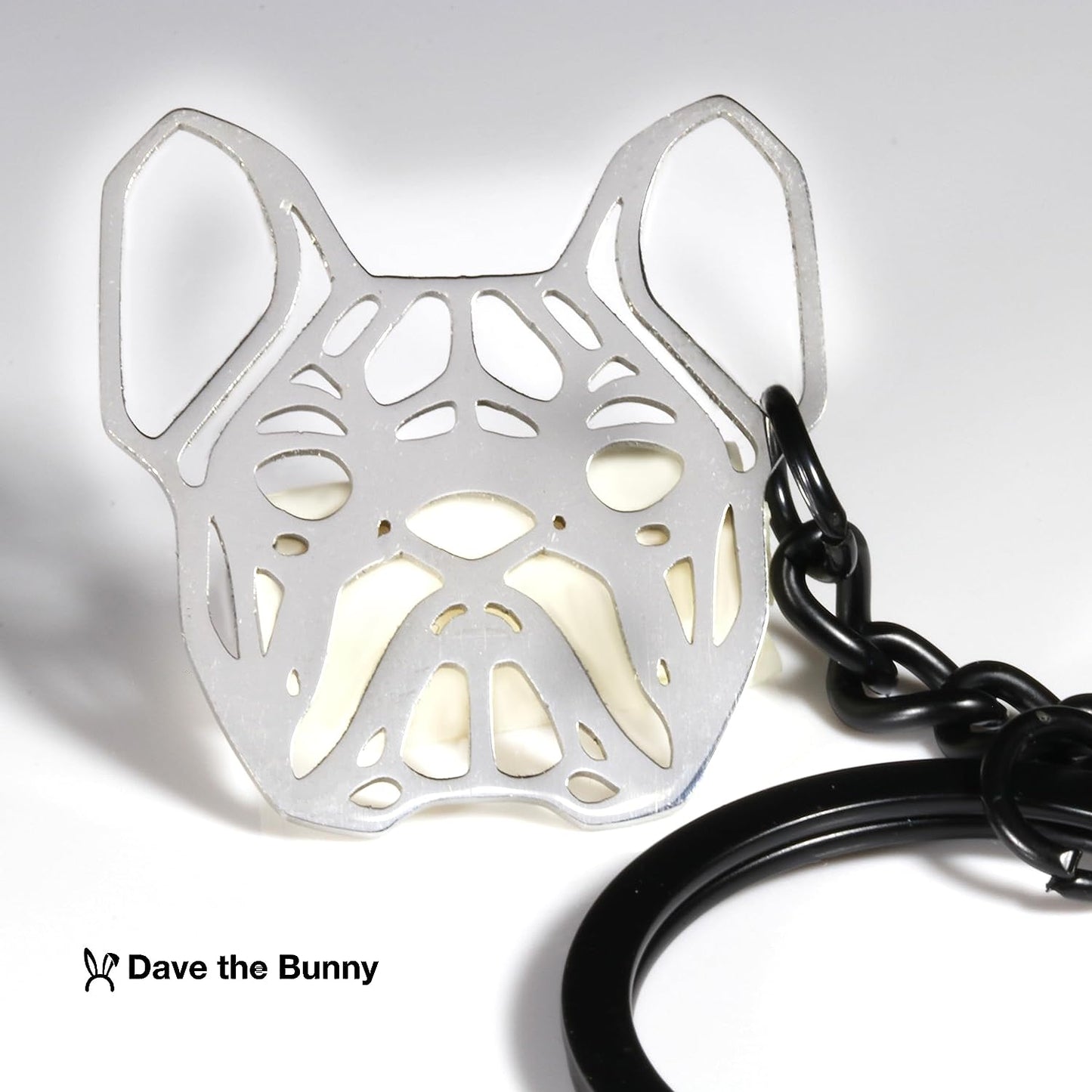 Dave The Bunny French Bulldog Keychain - Frenchie Gifts and French Bulldog Decor of Frenchie Dog - cavamart.com