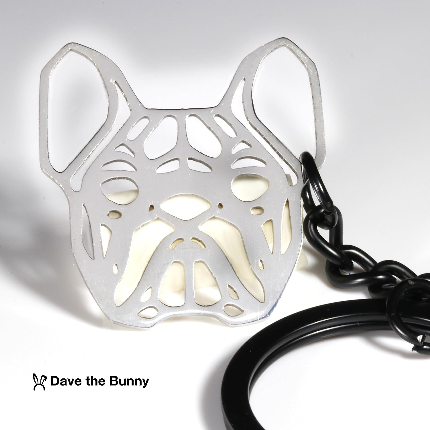 Dave The Bunny French Bulldog Keychain - Frenchie Gifts and French Bulldog Decor of Frenchie Dog - cavamart.com
