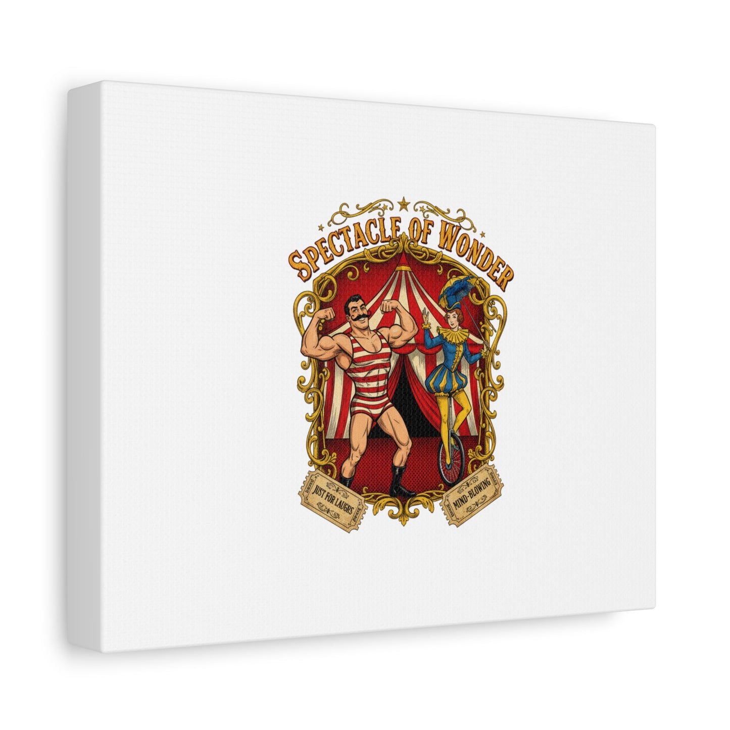 Spectacle of Wonder Circus Art Print, Canvas | Vintage Carnival Design