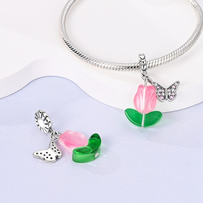 Flower Beaded Pendant Jewelry Accessories Beaded Bracelet Necklace
