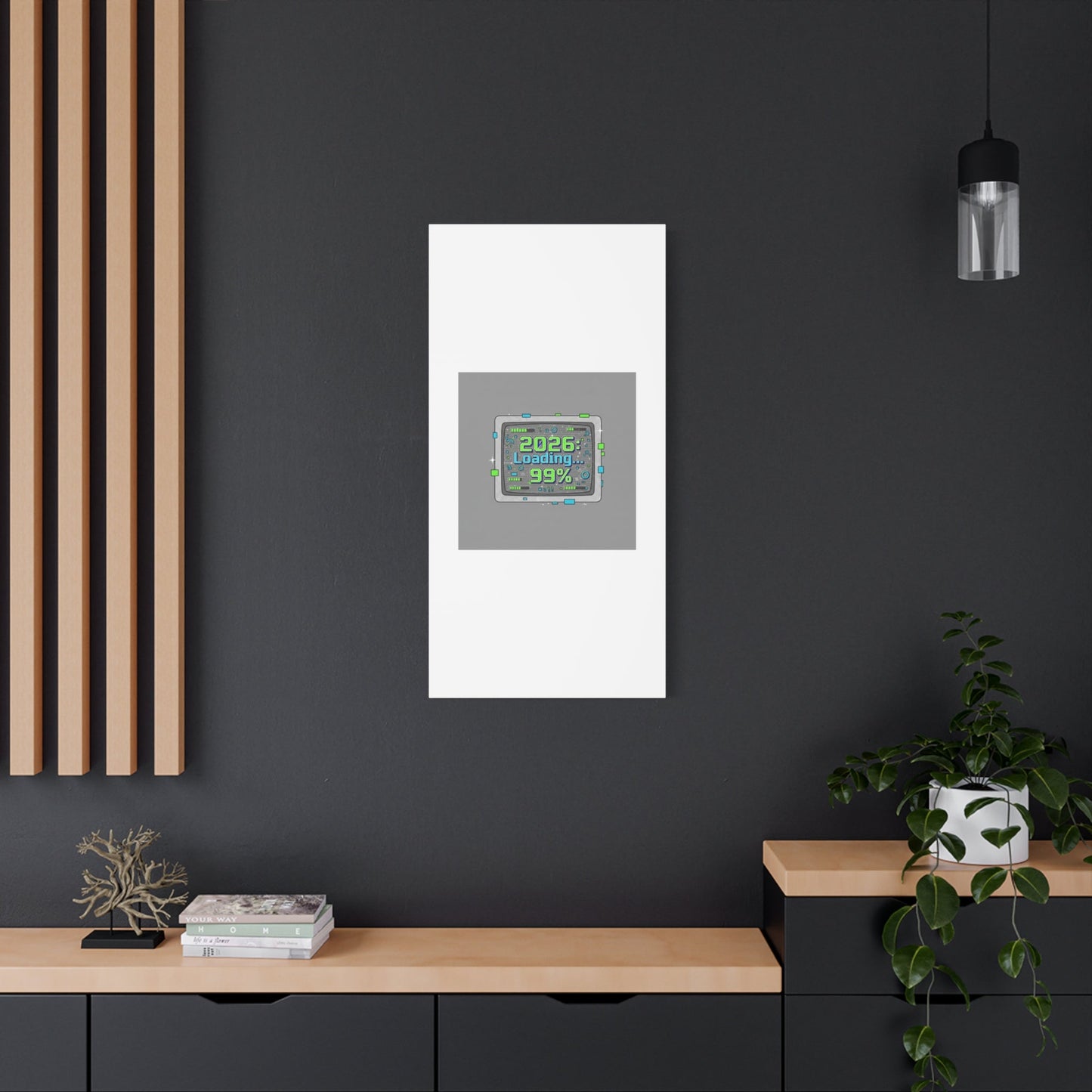 2026 Loading 99% Canvas | NYE countdown, retro system interface