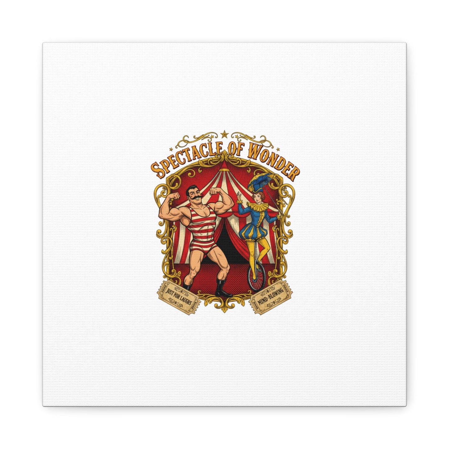 Spectacle of Wonder Circus Art Print, Canvas | Vintage Carnival Design