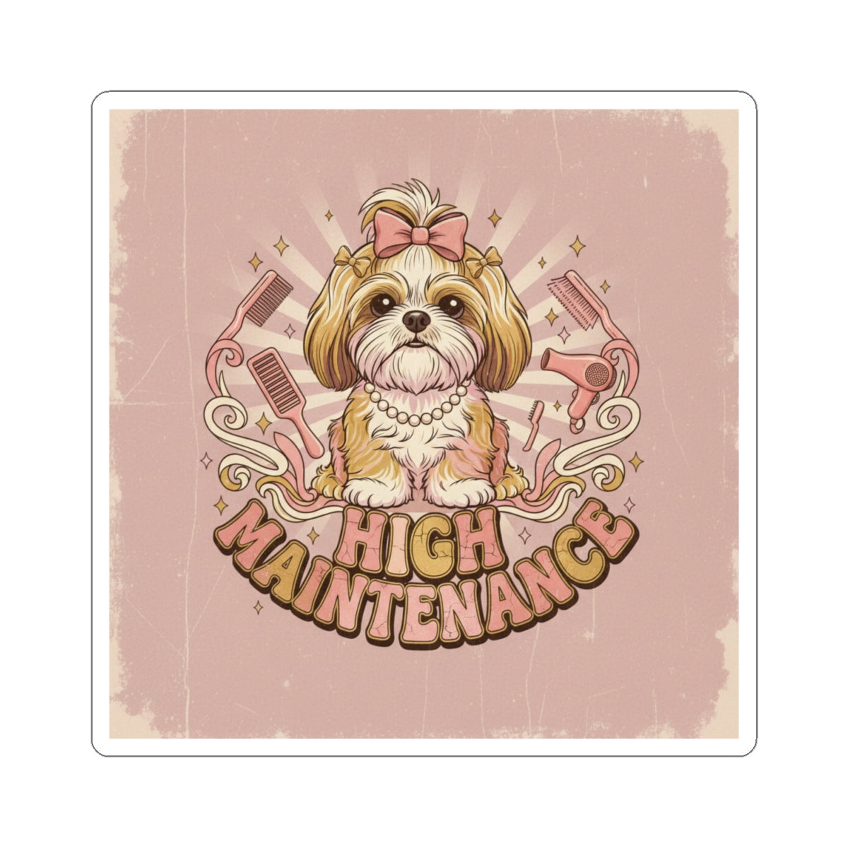 Spoiled Shih Tzu Funny Sticker — Cute Sarcastic Dog Decal