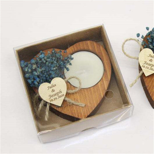 Personalized Wedding Scented Candles With Engraved Names
