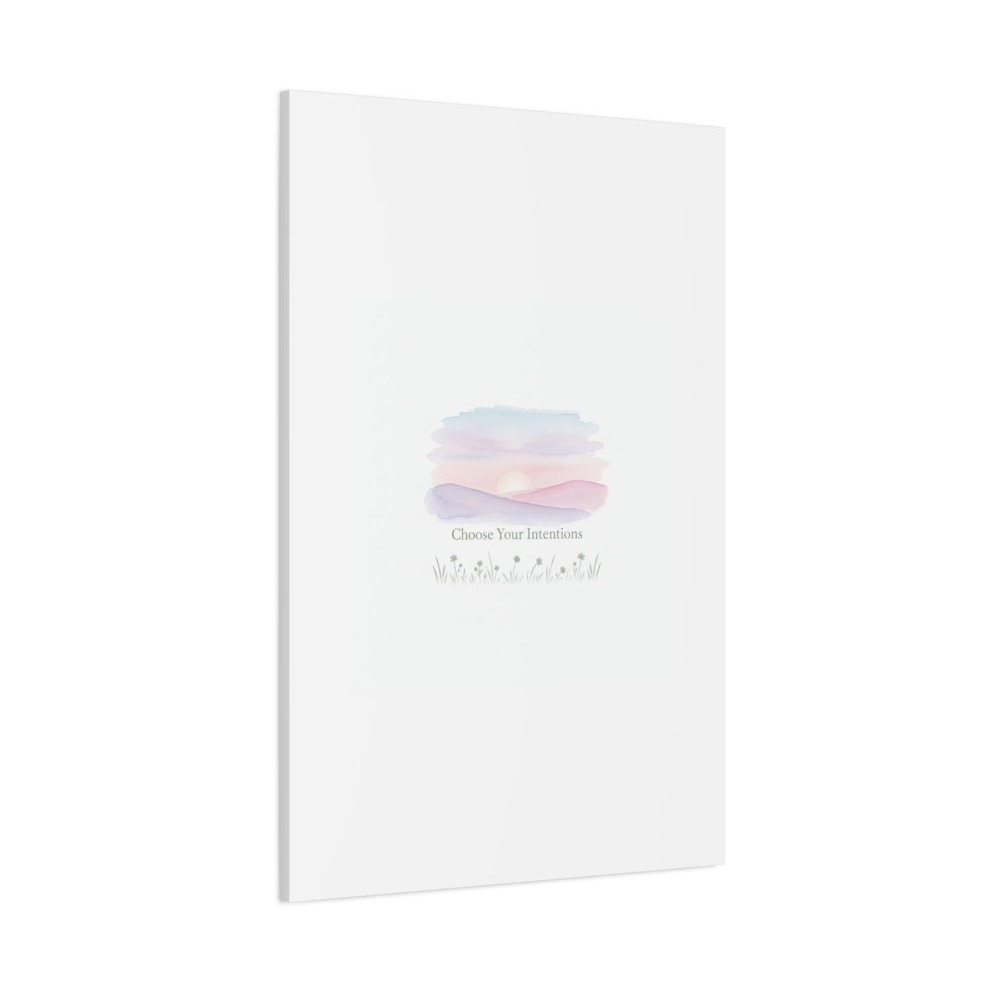 Choose Your Intentions Canvas, soft wellness poster, pastel gradient mindfulness art