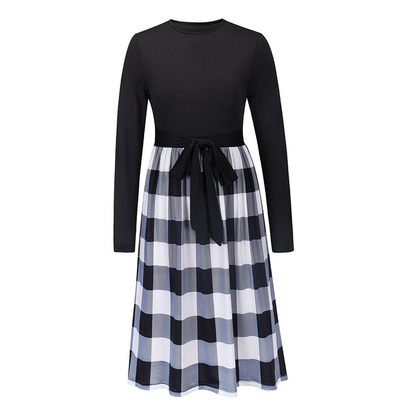 Knitted Skirt European And American Slim Lace-up Plus Size Women's Skirt