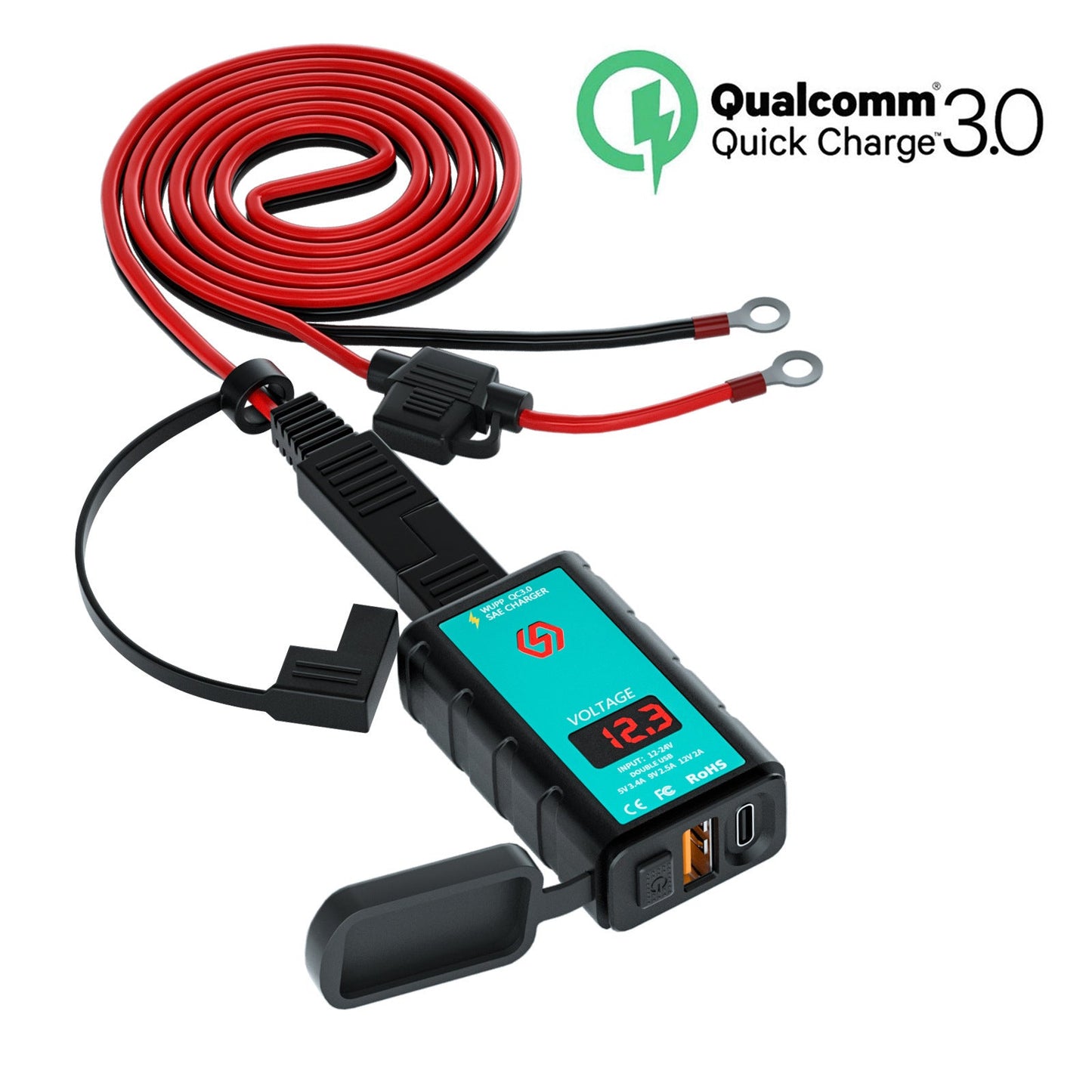 Electric Vehicle Square Fast Charge Single USB Charger