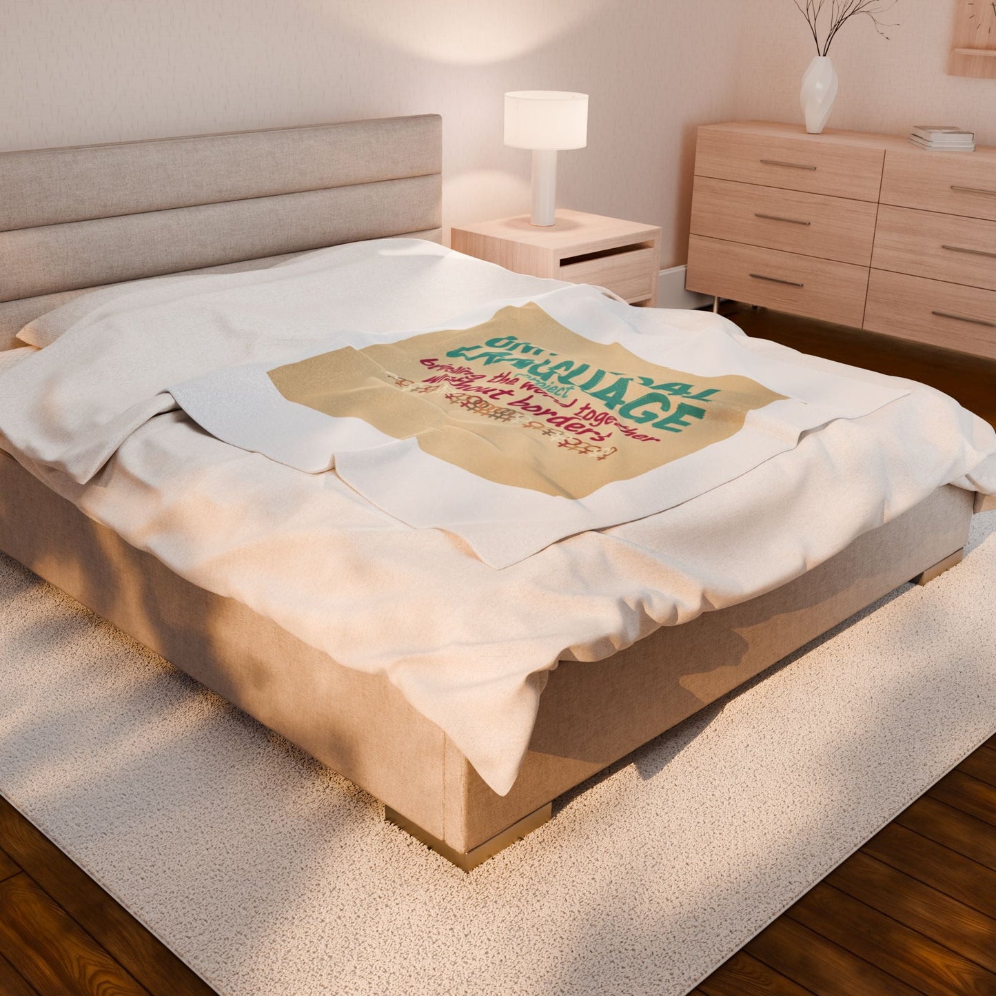 Universal Language Blanket | empowerment slogan, girl power throw