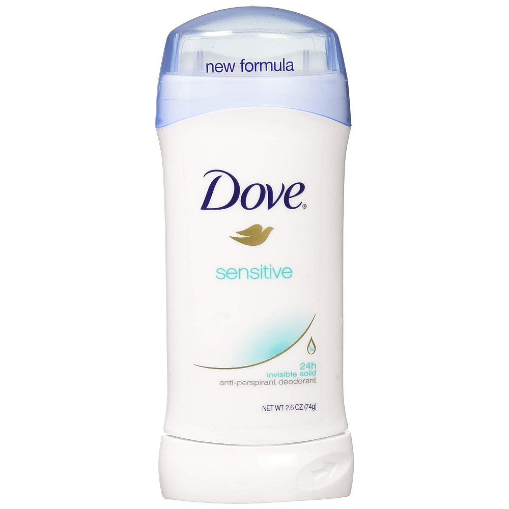 Dove Sensitive Skin Invisible Solid Antiperspirant And Deodorant Stick, 2.6 Ounce