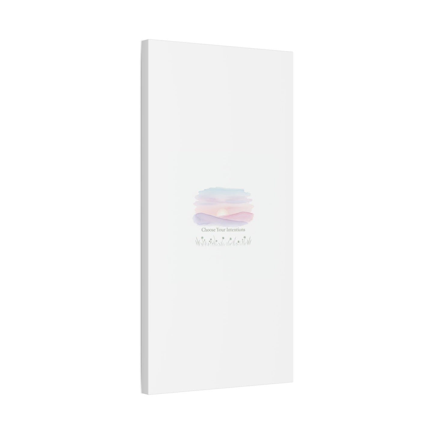 Choose Your Intentions Canvas, soft wellness poster, pastel gradient mindfulness art