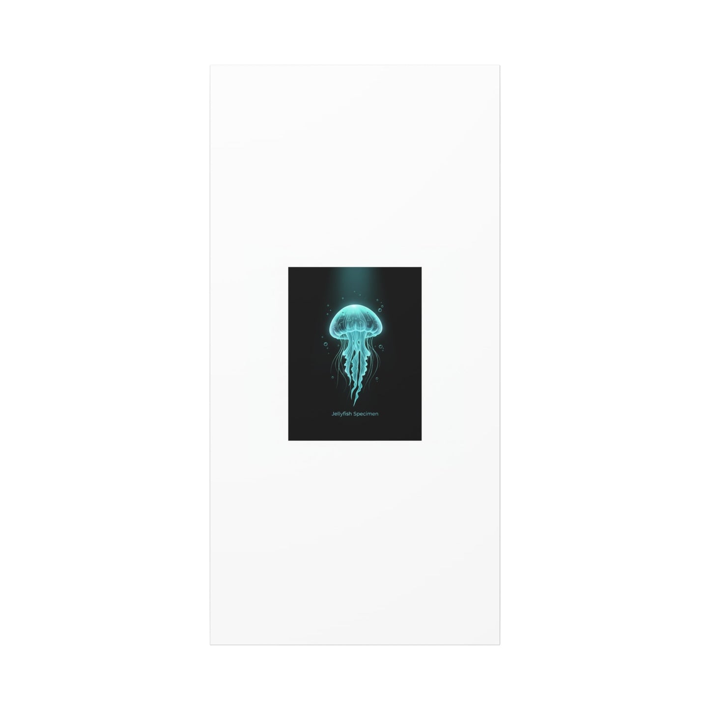 Bioluminescent Jellyfish Art Canvas | Deep Sea Aesthetic, Neon Glow