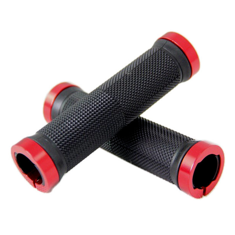 Mountain Bike Bicycle Handlebar Sleeve Vice Color Aluminum Alloy Bilateral Locking Handlebar Vice Handle Non-Slip Rubber Handlebar