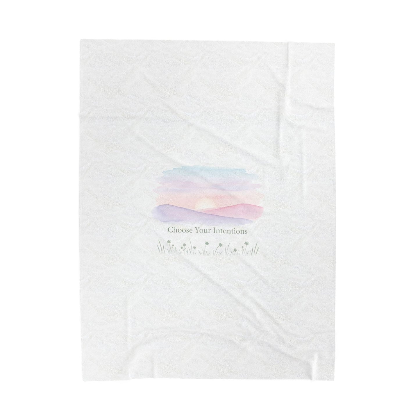 Choose Your Intentions Blanket | intention sticker, gentle resolution art