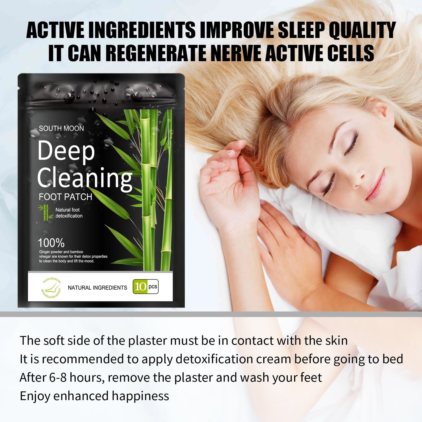 Natural herbal foot patch to relieve physical and mental stress Foot massage to help sleep foot patch