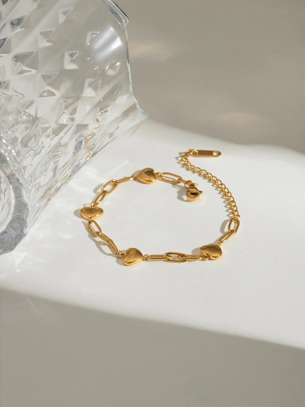 Stainless steel gold splicing personalized niche design titanium steel bracelet